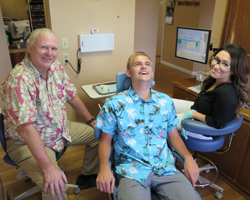 The dental learn exam is complete and Cole ready to head home